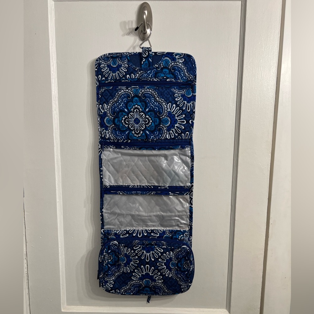Vera Bradley Blue Paisley Hanging Cosmetic Organizer